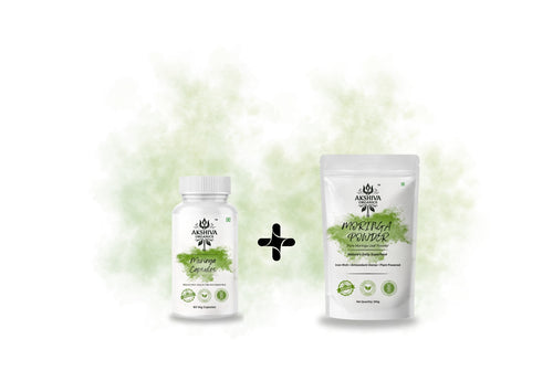 HEALTHY COMBO WHICH INCLUDES MORINGA LEAF POWDER 250G & MORINGA CAPSULES